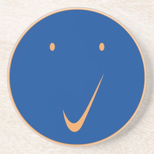 チェック顔 – ティック/オレンジ。 コースター (正面)