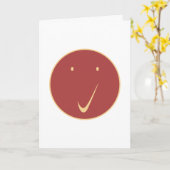 チェック顔 – ティック/黒。 カード (黄色い花)