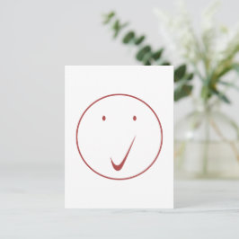 チェック顔 – ティック/黒。 ポストカード