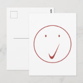 チェック顔 – ティック/黒。 ポストカード (正面/裏面)