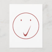 チェック顔 – ティック/黒。 ポストカード (正面)