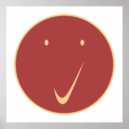 チェック顔 – ティック、Cr/赤。 ポスター