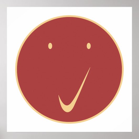 チェック顔 – ティック、Cr/赤。 ポスター (正面)