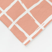 チェック16モダン写真ミニマル桃シンプルのエレガント フリースブランケット (角)