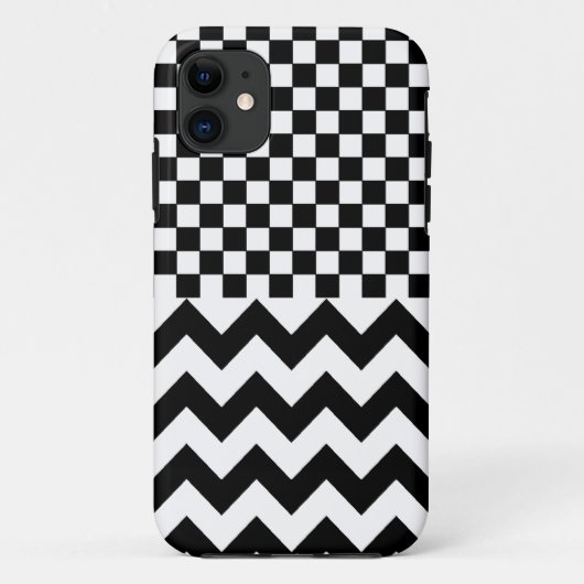 チェック&シェフ~ブラックパターン Case-Mate iPhoneケース (裏面)