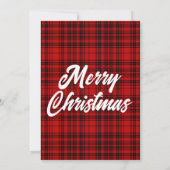 チェック プライド 赤 黒 白 クリスマス パーティー 招待状 (裏面)