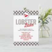 チェック!ロブスター・ベイク 年間サマー・パーティーの招待状 招待状 (スタンド正面)