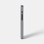 チェック MEO 白猫ヘッドフォン付き - 名入れ iPhoneケース (左側面)