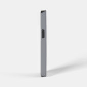 チェック MEO 白猫ヘッドフォン付き - 名入れ iPhoneケース (右側面)