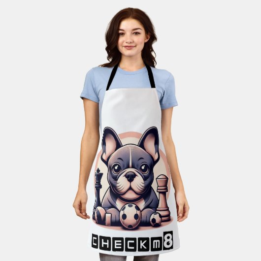 チェックM8 エプロン (着用した状態)