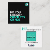 チェックYESまたはNO スクエア名刺 (正面/裏面)