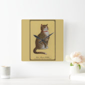 チェッシーのお爺さんの猫、ピーク スクエア壁時計 (ホーム)