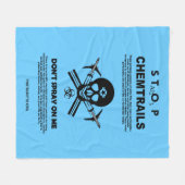 チェッストップクトレイル – スプレーしないで! フリースブランケット (正面(横))