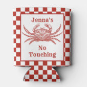 チェッパーソナライズされたカーボード付きウッドカットカニ 缶クーラー (裏面)