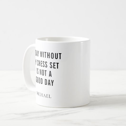 チェッパーソナライズされたスおもしろいプレイヤーのギャグ コーヒーマグカップ (正面左)