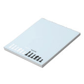 チェッパーソナライズされたスピースブルー ノートパッド (回転)