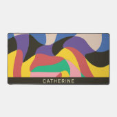 チェッファンキースサイケデリックカラフル抽象芸術アート デスクマット (正面)