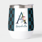 チェッファンシーカーボードフローラモノグラム文字A (左面)