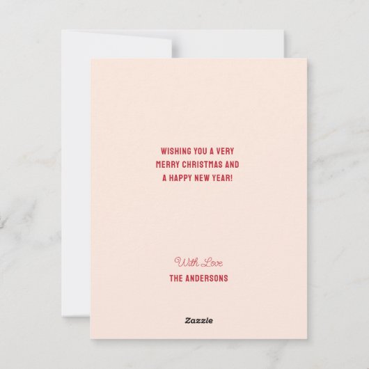 チェッモダンカーカラフルボードのクリスマスカード シーズンカード (裏面)