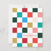 チェッモダンカーカラフルボードのクリスマスカード シーズンカード (正面)