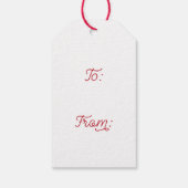 チェッモダンカーカラフルボードのクリスマスホリデー ギフトタグ (裏面)