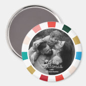 チェッモダンカーカラフルボード写真ホリデー マグネット (正面/裏面)