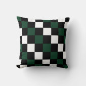 チェッモダンカー名門私立校風のボ市松模様にード クッション (正面)