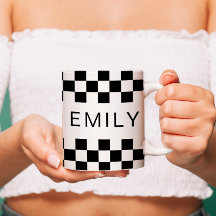 チェッモダンク市松模様にボードの名前の追加白黒