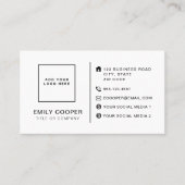 チェッモダンク市松模様にボード追加ロゴ付きピンク赤 名刺 (正面)