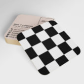 チェッモダンク市松模様にボード追加ロゴ白黒 スクエア名刺