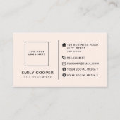 チェッモダンク市松模様にボード追加ロゴ白黒 名刺 (正面)