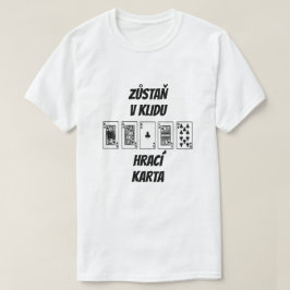 チェッ保クの遊冷静なカード Tシャツ