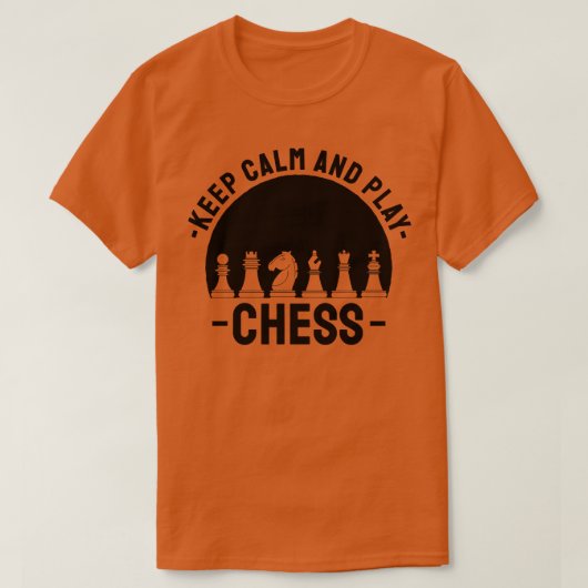 チェッ保スの静ま遊とチェス Tシャツ (デザイン正面)