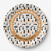 チェッ前向きスメンと言葉のパタカラフルーン ペーパープレート (正面)