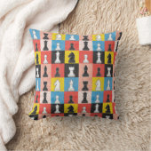 チェッ動揺してスピース色ブロックチェッカーボード クッション (ブランケット)