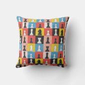 チェッ動揺してスピース色ブロックチェッカーボード クッション (裏面)