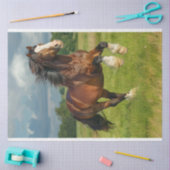 チェッ威厳のあるトクレデールホースデクページ 薄葉紙 (クラフト)