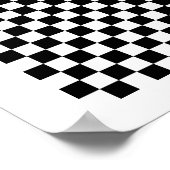 チェッ市松模様にスボード ポスター (角)