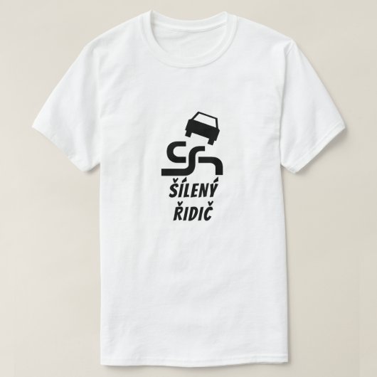 チェッ熱狂するクの運転手 Tシャツ (デザイン正面)