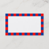 チェッ縁どク – 赤と青 名刺 (裏面)