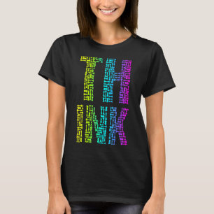チェッ考えスプレーヤーのマスターコーチピース文字モザイク Tシャツ