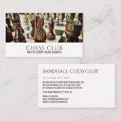 チェッ色彩の鮮やかス・ボード、チェス・クラブ 名刺 (正面/裏面)