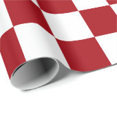 チェッ赤と白カー ラッピングペーパー (ロールコーナー)