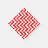 チェッ赤と白ク スタンダードカクテルナプキン (角)