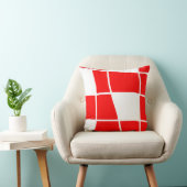 チェッ赤と白シュ クッション (椅子)
