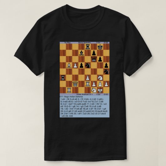 チェッ遊スの駒チェスセットのチェスのマステ Tシャツ (デザイン正面)