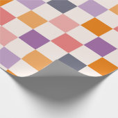 チェッ鮮やかカーボードパターン ラッピングペーパー (角)