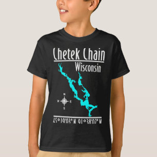 チェテック・チェーン・オブ・レイクス - ウィスコンシン州 Tシャツ