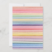 チェニール名門私立校風のパッチレターステッカー誕生日 招待状 (裏面)