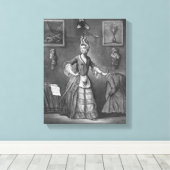 チェバリエ・ディオンは女性の格好をした キャンバスプリント (インサイチュ (ウッドフロア))